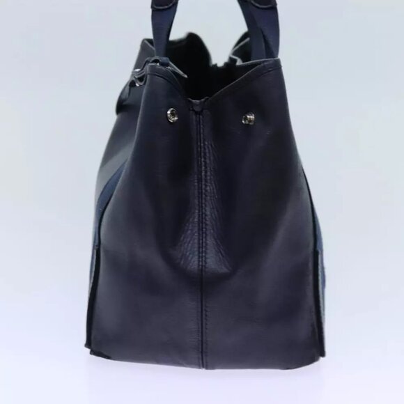 BALENCIAGA Cabas Hand Bag Leather Navy Auth - Picture 6 of 7